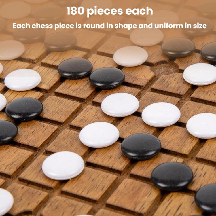 Go Board & Stones Set With Storage Jar, Gomoku Educational Puzzle Toy, Spec: Solid Wood