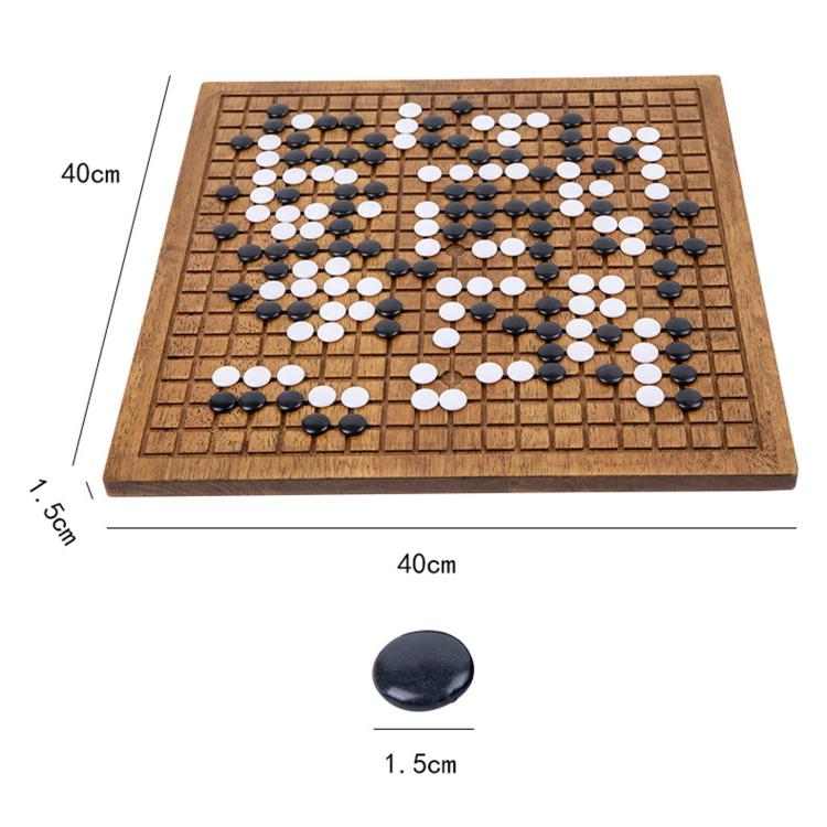 Go Board & Stones Set With Storage Jar, Gomoku Educational Puzzle Toy, Spec: MDF Red