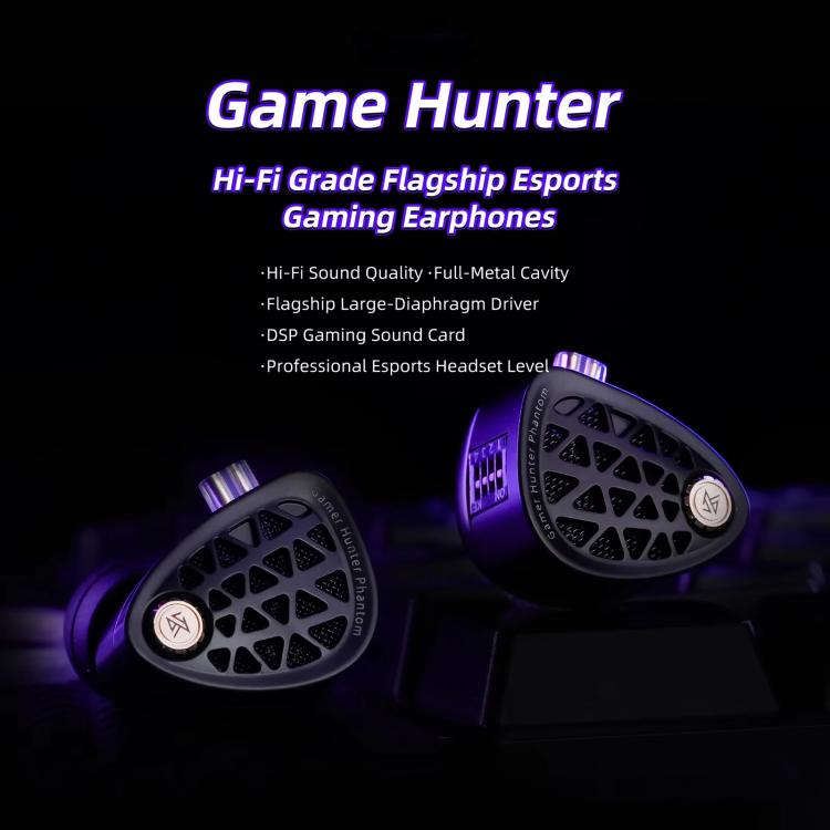 KZ Phantom Hi-Fi-grade Audio Gaming 1.2m Wired Earphones, Spec: 3.5mm With Mic