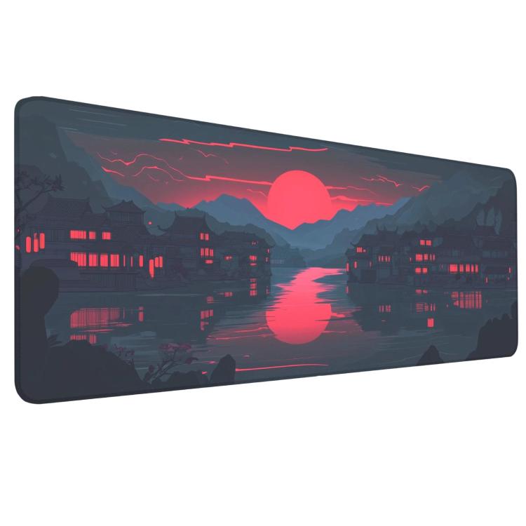 Stain-Resistant Ancient Landscape Mouse Pad, E-Sports Gaming Keyboard Desk Mat, Size: 30 x 60 x 0.2cm