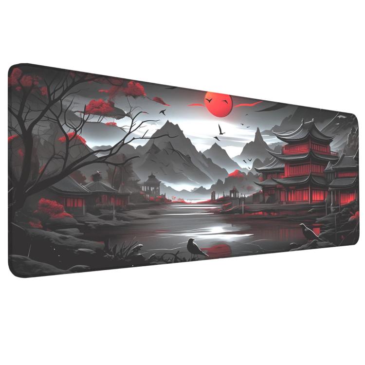Stain-Resistant Ancient Landscape Mouse Pad, E-Sports Gaming Keyboard Desk Mat, Size: 30 x 60 x 0.3cm