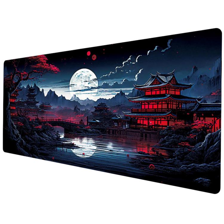 Stain-Resistant Ancient Landscape Mouse Pad, E-Sports Gaming Keyboard Desk Mat, Size: 30 x 70 x 0.2cm