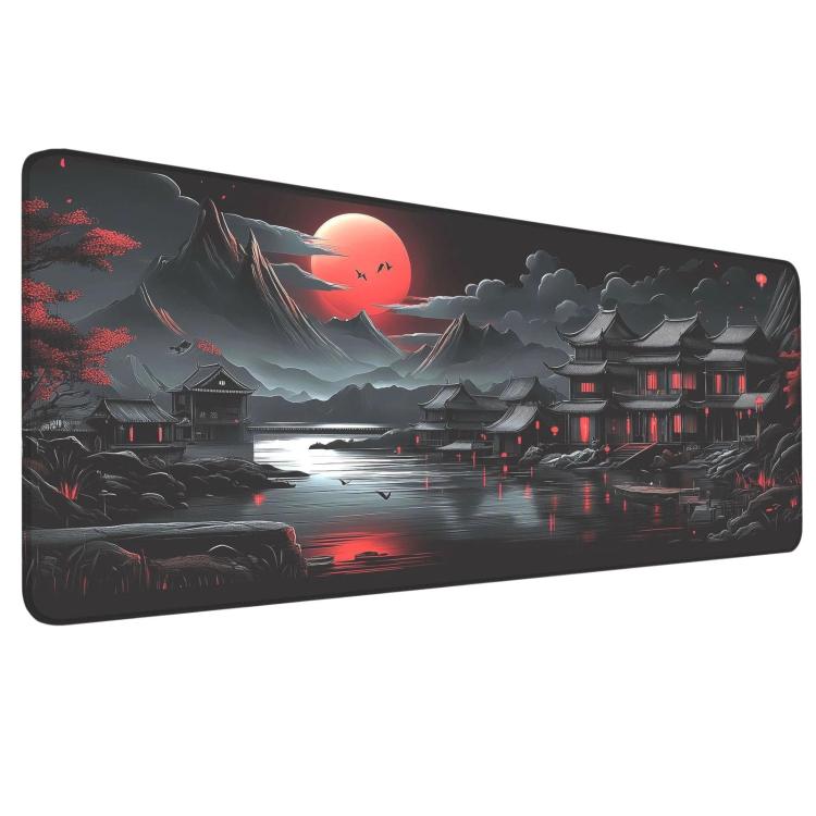 Stain-Resistant Ancient Landscape Mouse Pad, E-Sports Gaming Keyboard Desk Mat, Size: 30 x 70 x 0.3cm