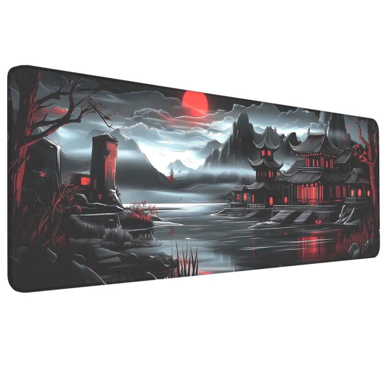 Stain-Resistant Ancient Landscape Mouse Pad, E-Sports Gaming Keyboard Desk Mat, Size: 40 x 90 x 0.2cm