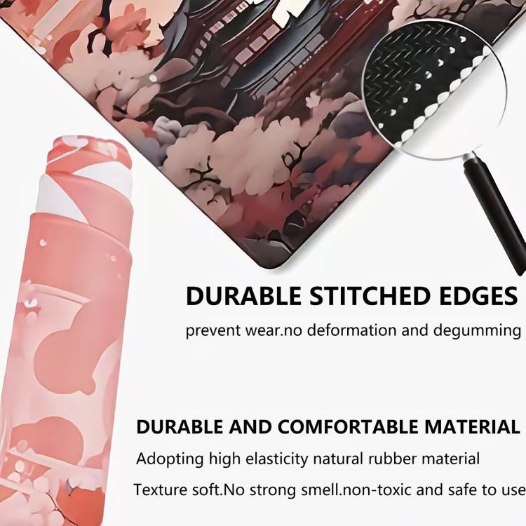 Stain-Resistant Ancient Landscape Mouse Pad, E-Sports Gaming Keyboard Desk Mat, Size: 30 x 70 x 0.2cm