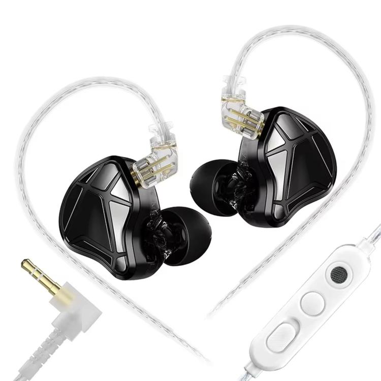 KZ Axas FPS 1.2m Wired Gaming Earphones, Color: 3.5mm With Mic Black