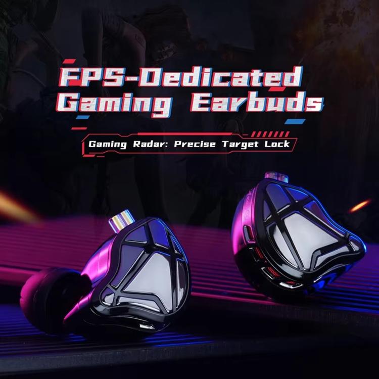 KZ Axas FPS 1.2m Wired Gaming Earphones, Color: 3.5mm With Mic Black