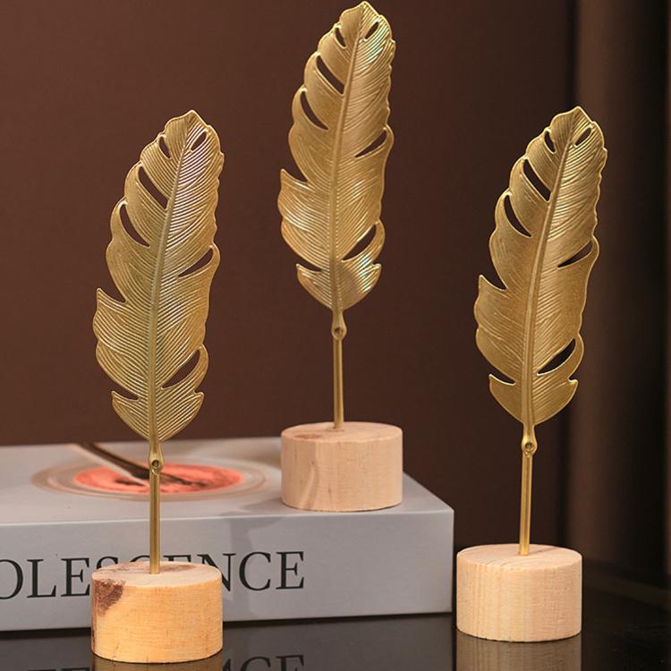 Handcrafted Wrought Iron Artwork TV Stand Ornament Home Decor, Style: Glutinous Rice Dumpling Leaf