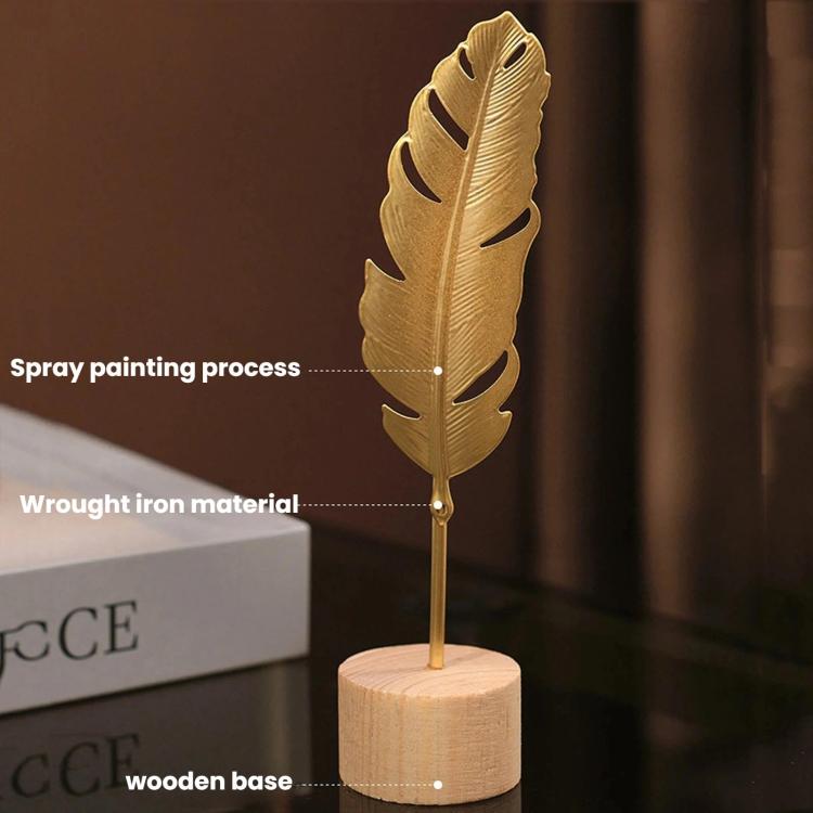 Handcrafted Wrought Iron Artwork TV Stand Ornament Home Decor, Style: Glutinous Rice Dumpling Leaf
