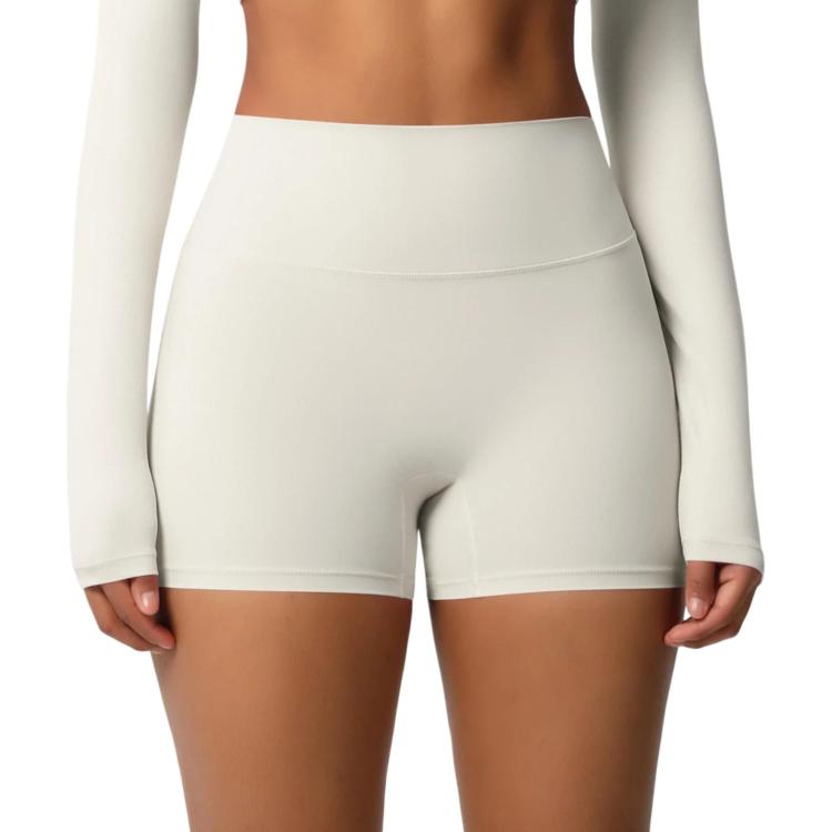 Double-Sided Brushed High-Waisted Tight-Fitting Fitness Yoga Shorts, Size: XL
