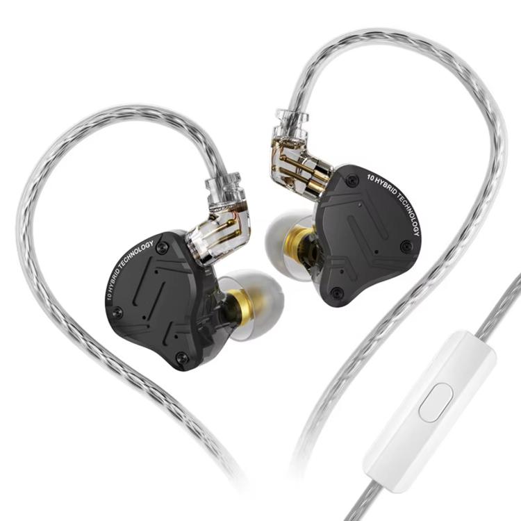 KZ-ZS10 PRO X 10-driver Dynamic Driver+Balanced Armature 1.2m Wired Earphones, Spec: With Mic