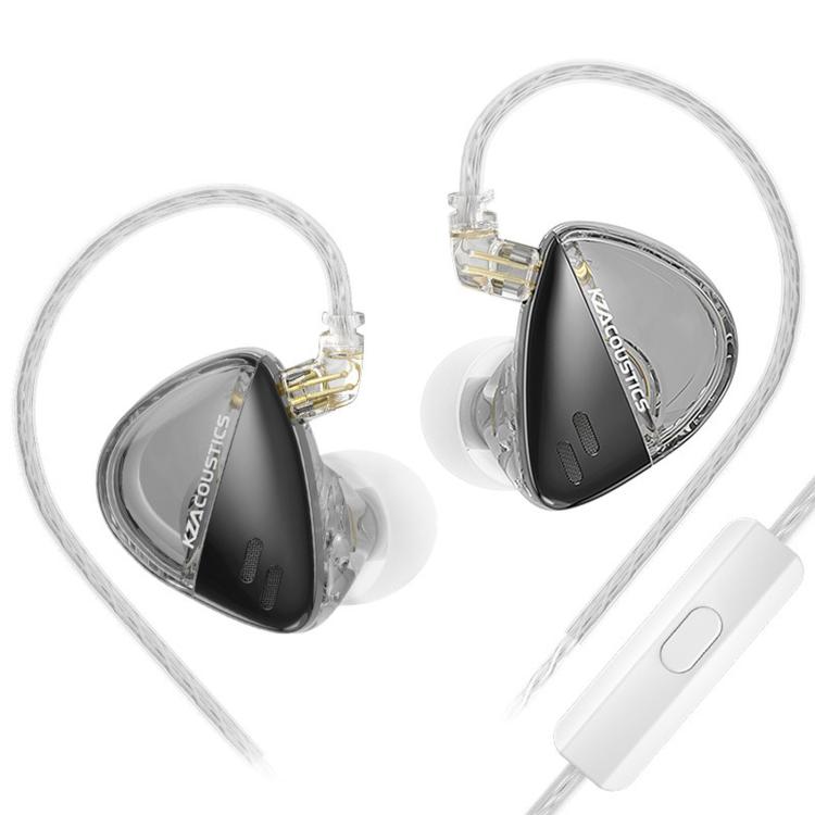 KZ X Angelears Libra Ultra-wideband Dynamic Hi-Fi In-Ear 1.2m Wired Earphones, Color: Black Balanced With Mic