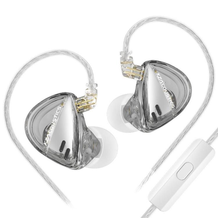KZ X Angelears Libra Ultra-wideband Dynamic Hi-Fi In-Ear 1.2m Wired Earphones, Color: Silver X Edition With Mic