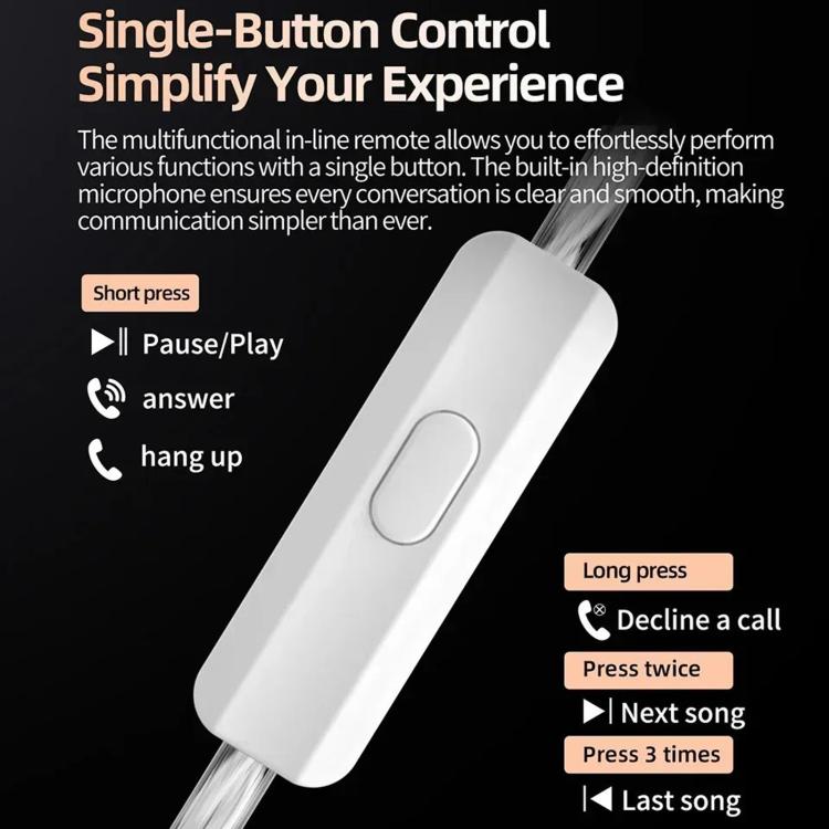 KZ X Angelears Libra Ultra-wideband Dynamic Hi-Fi In-Ear 1.2m Wired Earphones, Color: Black High-Resolution Standard