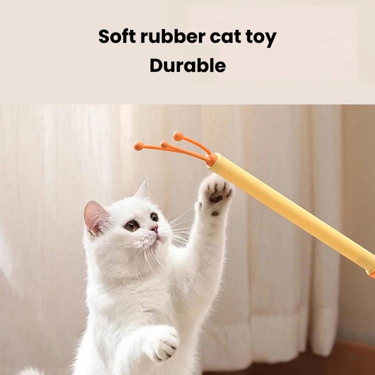 Retractable Pet Scratcher Double-Sided Massager, Interactive Cat Teaser Wand Toy