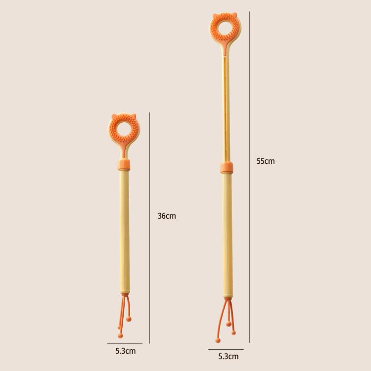 Retractable Pet Scratcher Double-Sided Massager, Interactive Cat Teaser Wand Toy