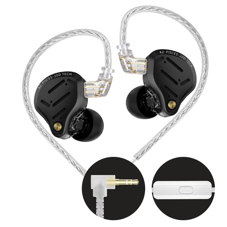 KZ Pisces Dual-driver Dynamic HiFi 1.2m Wired Earphones, Spec: 3.5mm Original Sound With Mic