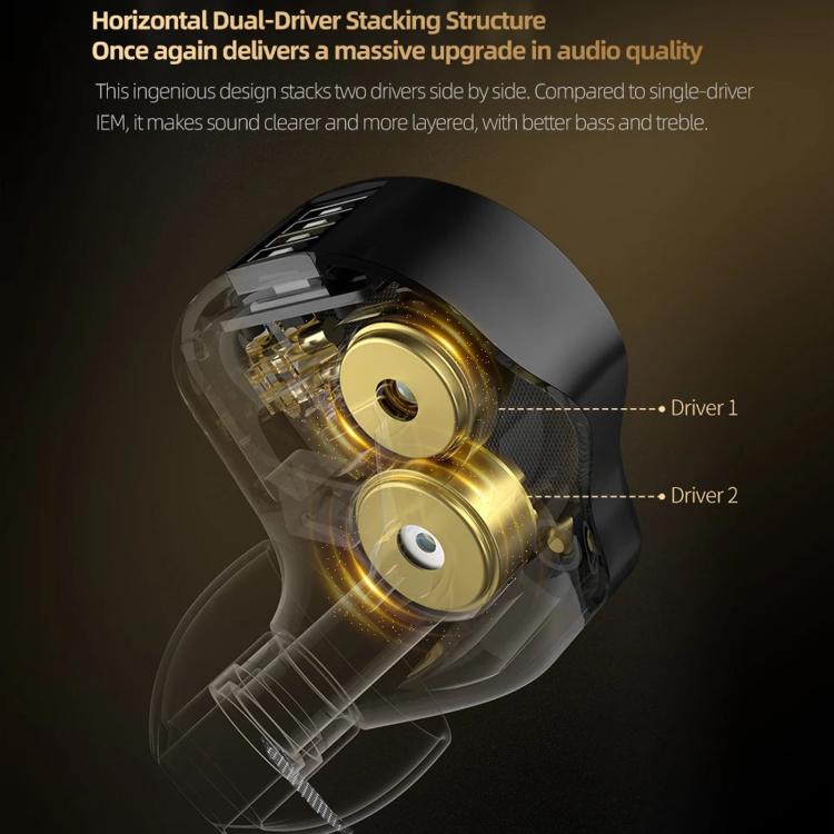 KZ Pisces Dual-driver Dynamic HiFi 1.2m Wired Earphones, Spec: Original Sound Type-C Sound Card