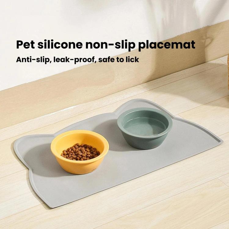 Pet Silicone Feeding Mat, Non-Slip Waterproof Food Mat For Cats And Dogs