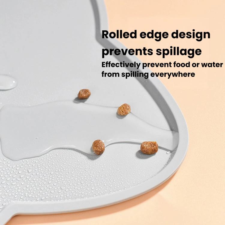 Pet Silicone Feeding Mat, Non-Slip Waterproof Food Mat For Cats And Dogs