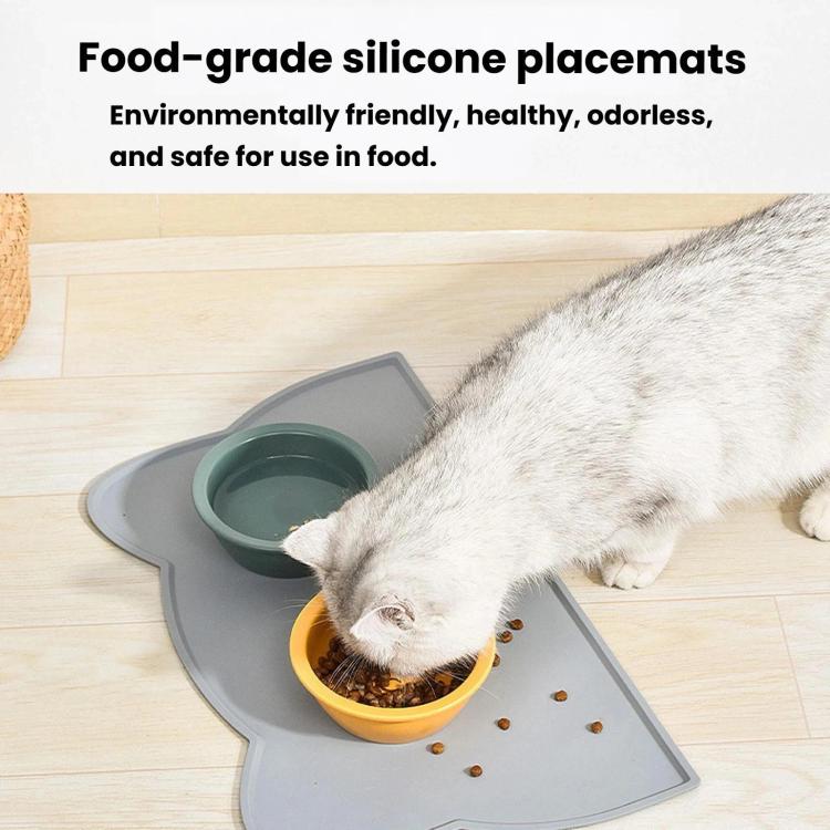 Pet Silicone Feeding Mat, Non-Slip Waterproof Food Mat For Cats And Dogs