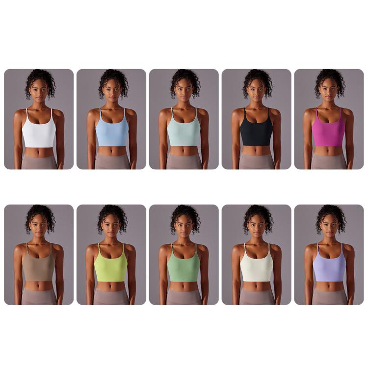 Nylon Semi-Fixed Cup High-Intensity Training Sports Bra/Fitness Vest, Size: S