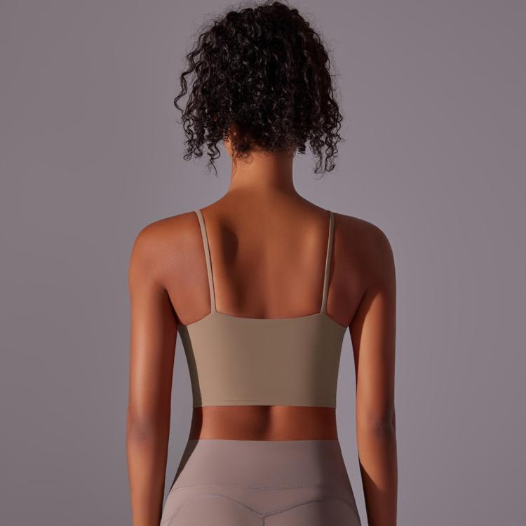 Nylon Semi-Fixed Cup High-Intensity Training Sports Bra/Fitness Vest, Size: S