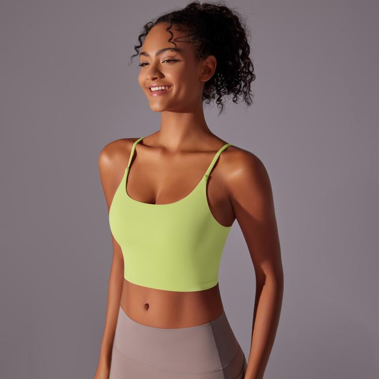 Nylon Semi-Fixed Cup High-Intensity Training Sports Bra/Fitness Vest, Size: S