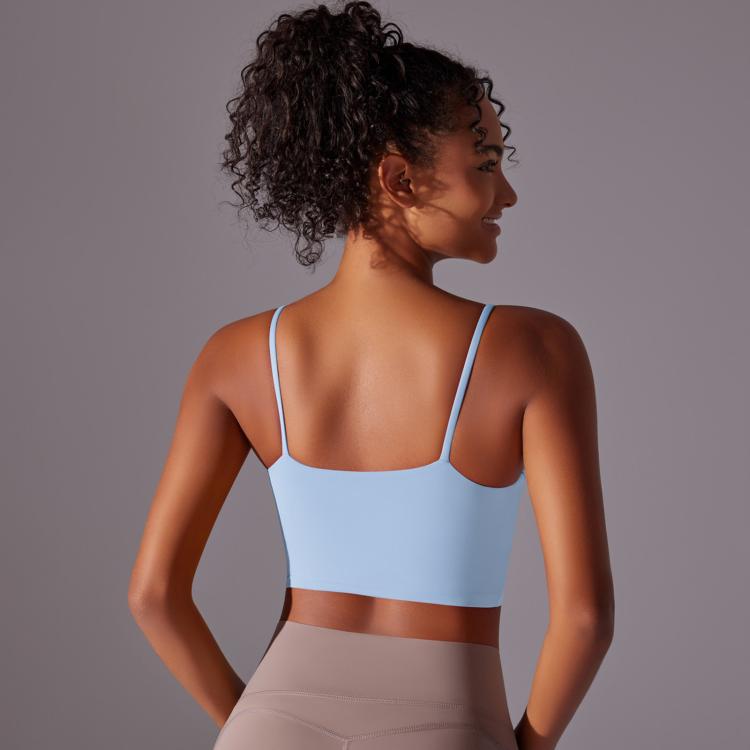 Nylon Semi-Fixed Cup High-Intensity Training Sports Bra/Fitness Vest, Size: M
