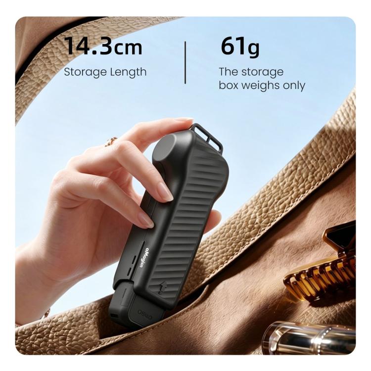 For DJI Osmo Pocket 4 aMagisn One-Piece Flip Protective Case Impact-Resistant ABS Hard Cover with Built-in Magnetic Filter Storage - Black