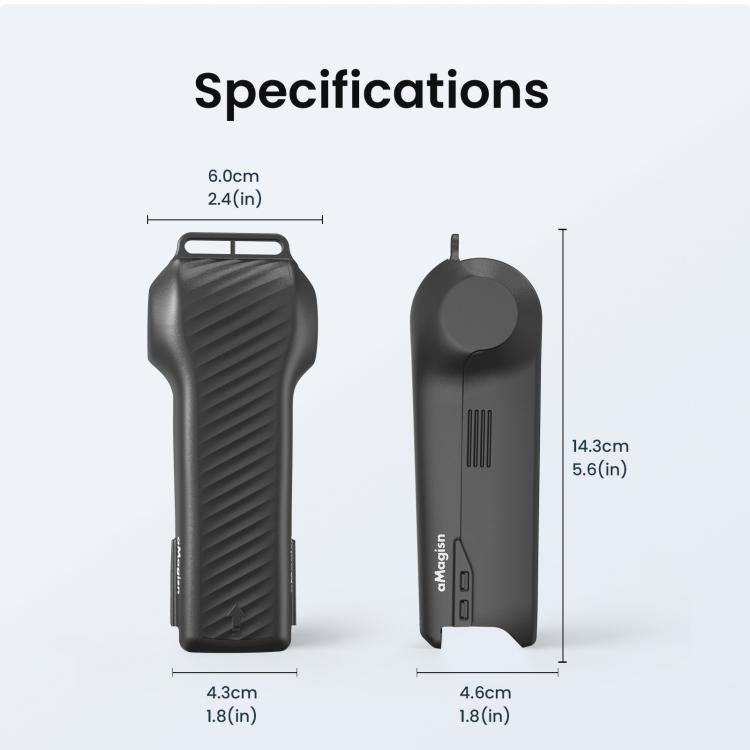 For DJI Osmo Pocket 4 aMagisn One-Piece Flip Protective Case Impact-Resistant ABS Hard Cover with Built-in Magnetic Filter Storage - Black