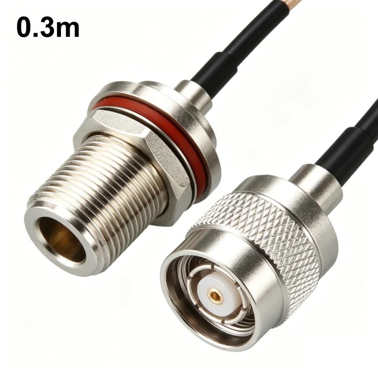 TNC Male To N Female RG316 Coaxial Cable, Length: 0.3m