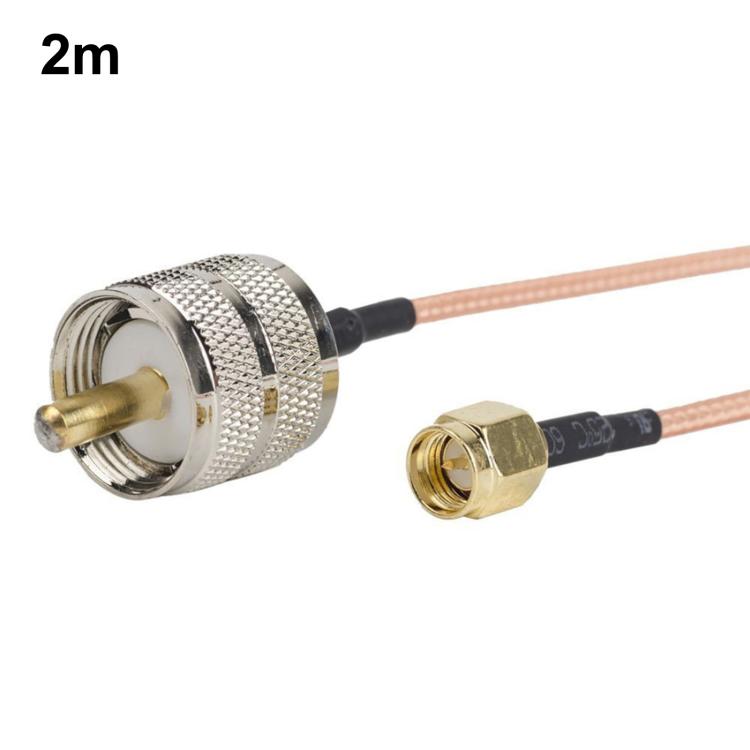 SMA Male To PL259 UHF Male RG316 RF Connection Cable, Length: 2m
