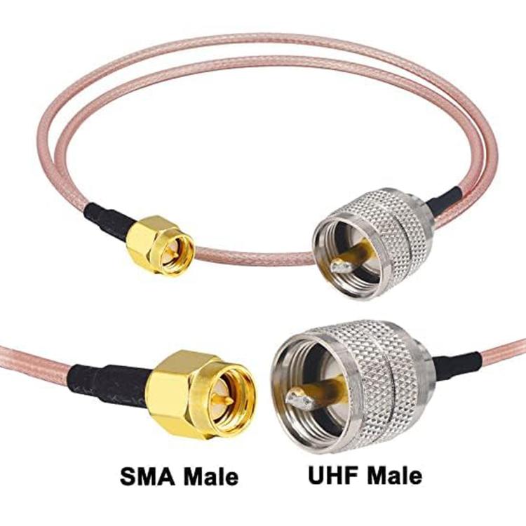 SMA Male To PL259 UHF Male RG316 RF Connection Cable, Length: 3m