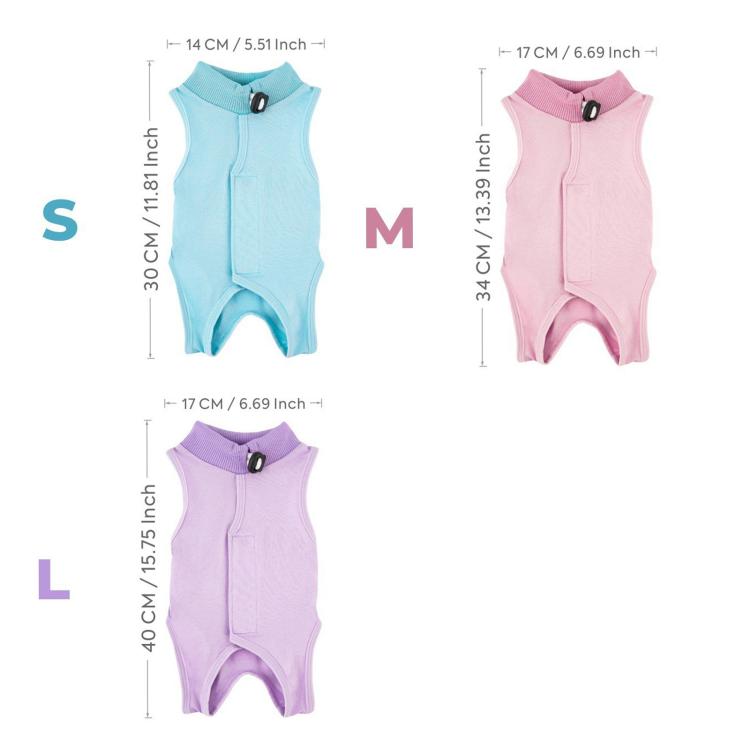 Summer Elastic Breathable Cat Surgery Suit, Pets Lick-Proof Cool Postoperative Recovery, Spec: S Blue