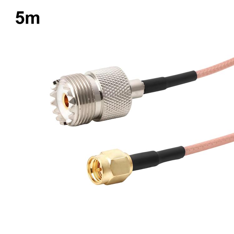 SMA Male To UHF Female S0239 Coaxial Cable RG316 RF Extension Cable, Length: 5m