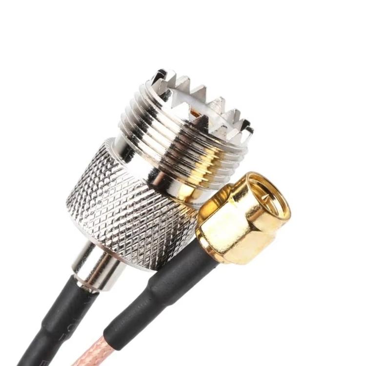 SMA Male To UHF Female S0239 Coaxial Cable RG316 RF Extension Cable, Length: 2m