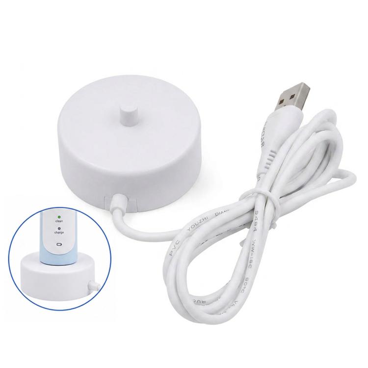 For Philips Sonicare Electric Toothbrush USB Charger Base Compatible with DiamondClean 3 Series HX5181 HX5161 HX5171 - White