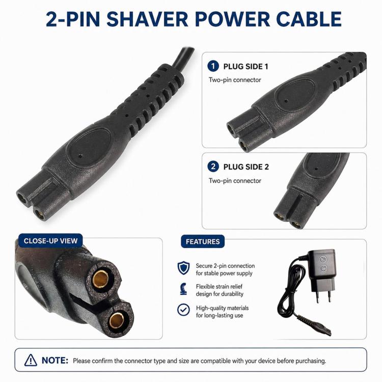 HQ5308 5V Replacement Charger For Philips Shaver X5000 Series / S1113 / S2313 / PQ888 / PQ889 Electric Razor - EU Plug