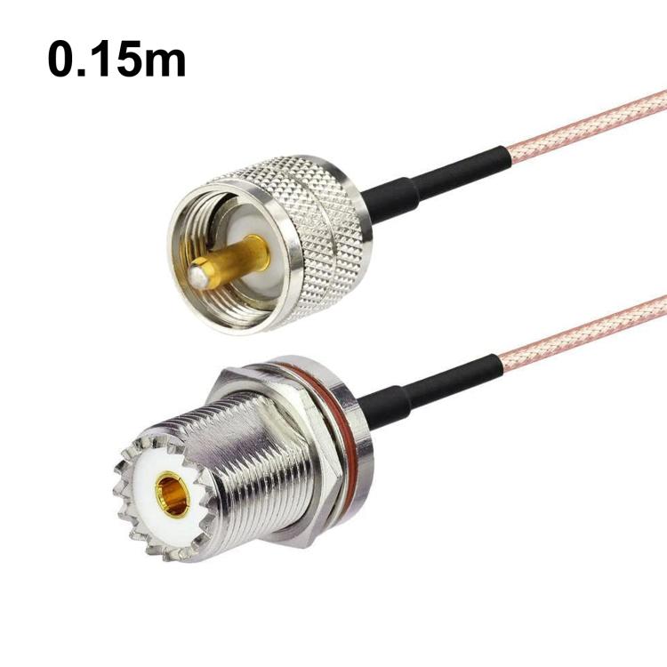 UHF PL-259 To SO-239 Male To Female RG316 RF Cable, Length: 0.15m