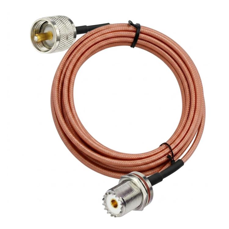 UHF PL-259 To SO-239 Male To Female RG316 RF Cable, Length: 2m