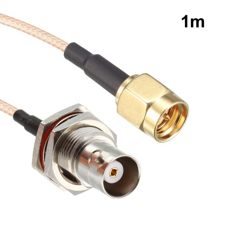SMA Male To BNC Female RF Coaxial Cable RG316 Patch Cable, Length: 1m