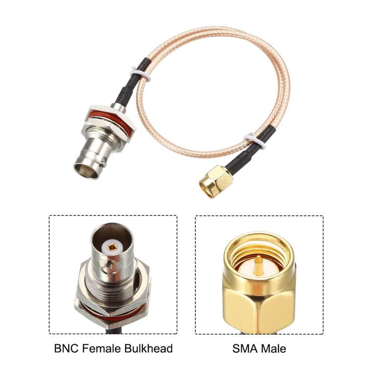 SMA Male To BNC Female RF Coaxial Cable RG316 Patch Cable, Length: 0.3m