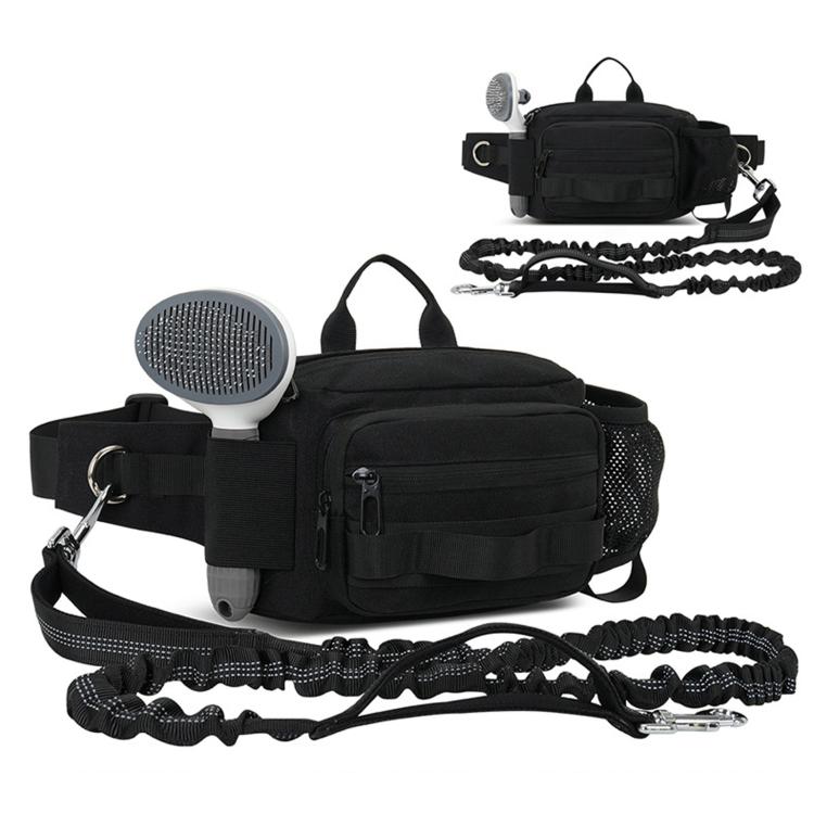 Dog Walking Bag With Leash Multifunctional Outdoor Sports Water Bottle Waist Pack