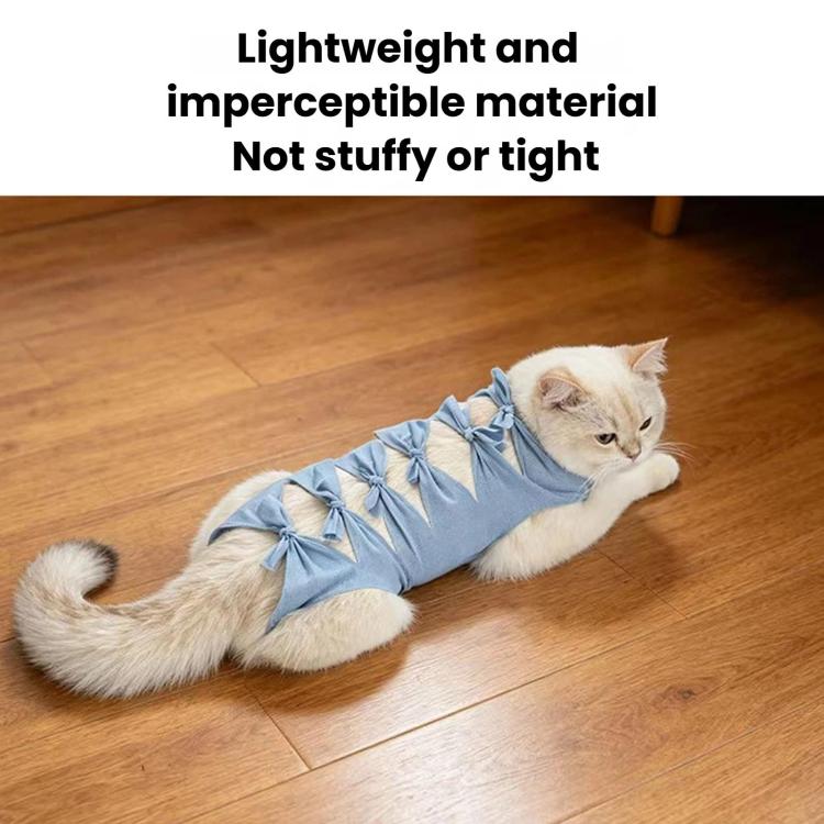 Breathable Anti-Licking Cat Sterilization Surgery Suit, Pet Weaning Anti-Harassment Clothes, Size: L