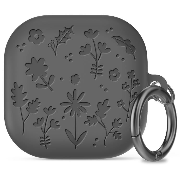 For Galaxy Buds4 / Buds4 Pro AhaStyle WG199 Plant Flower Pattern Silicone Split-Design Case