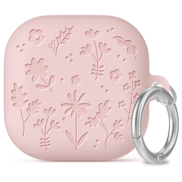 For Galaxy Buds4 / Buds4 Pro AhaStyle WG199 Plant Flower Pattern Silicone Split-Design Case