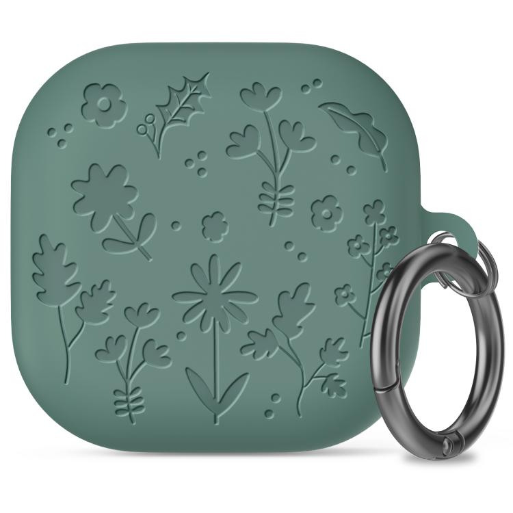 For Galaxy Buds4 / Buds4 Pro AhaStyle WG199 Plant Flower Pattern Silicone Split-Design Case