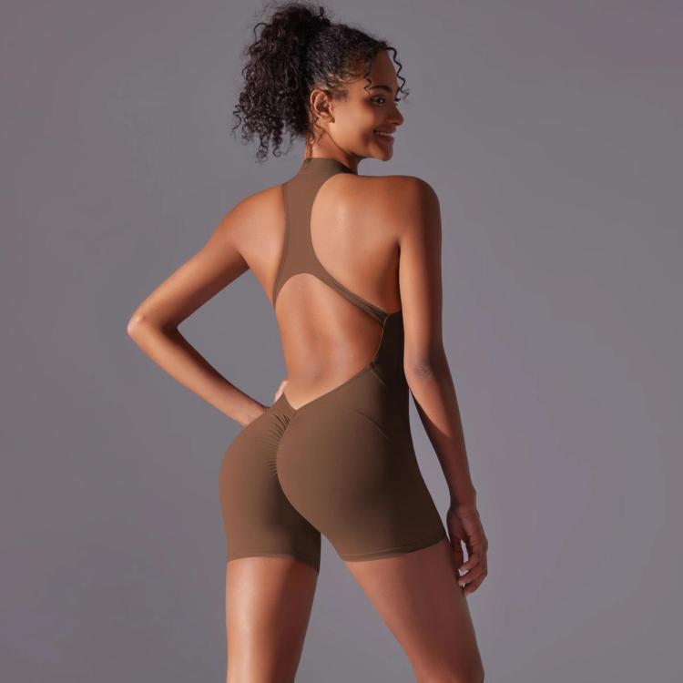 High-Intensity Tight-Fitting Backless Bodysuit/Yoga Wear, Size: S