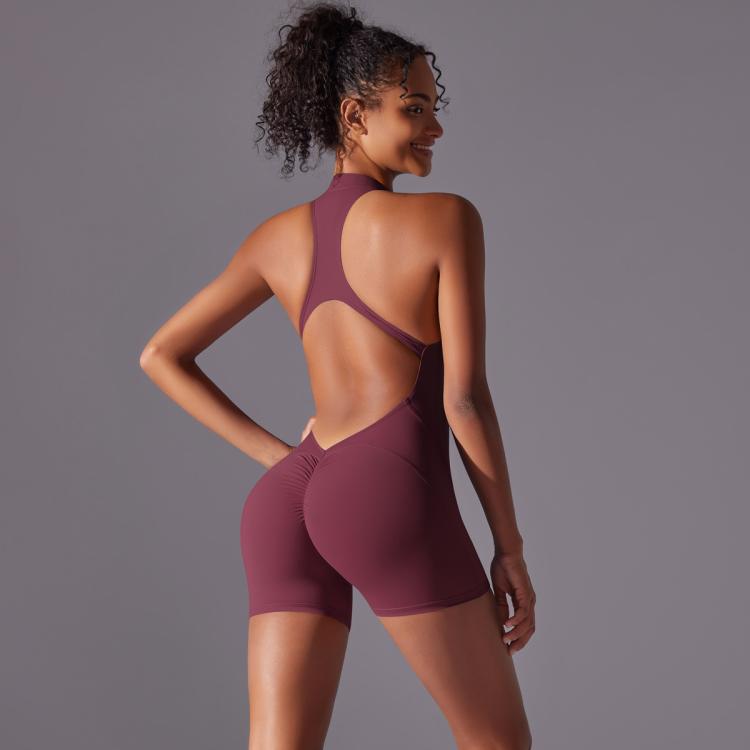 High-Intensity Tight-Fitting Backless Bodysuit/Yoga Wear, Size: M
